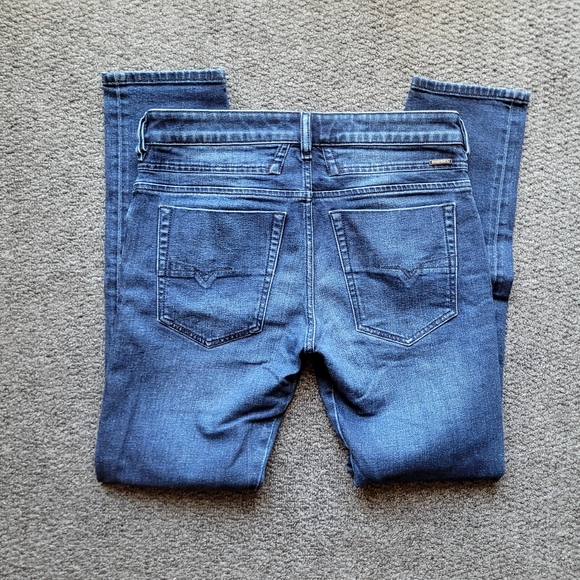 Diesel men's denim jeans size W30 L32 D-BAZER slim tapered fit mid wash blue - Picture 3 of 12